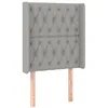 Image de vidaXL Tête de lit à LED Gris clair 83x16x118/128 cm Tissu