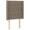Image de vidaXL Tête de lit à LED Taupe 83x16x118/128 cm Tissu