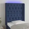 Image de vidaXL Tête de lit à LED Bleu 83x16x118/128 cm Tissu