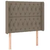 Image de vidaXL Tête de lit à LED Taupe 93x16x118/128 cm Tissu