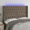 Image de vidaXL Tête de lit à LED Taupe 163x16x118/128 cm Tissu
