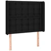 Image de vidaXL Tête de lit à LED Noir 93x16x118/128 cm Tissu