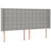 Image de vidaXL Tête de lit à LED Gris clair 183x16x118/128 cm Tissu