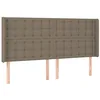 Image de vidaXL Tête de lit à LED Taupe 203x16x118/128 cm Tissu