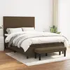 Image de vidaXL Sommier à lattes de lit avec matelas Marron foncé 140x200 cm