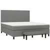 Image de vidaXL Sommier à lattes de lit avec matelas Gris foncé 160x200cm Tissu