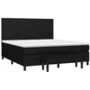 Image de vidaXL Sommier à lattes de lit avec matelas Noir 180x200 cm Tissu