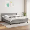 Image de vidaXL Sommier à lattes de lit avec matelas Gris clair 180x200cm Tissu