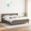 Image de vidaXL Sommier à lattes de lit avec matelas Taupe 180x200 cm Tissu