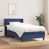 Image de vidaXL Sommier à lattes de lit avec matelas Bleu 80x200 cm Tissu