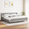 Image de vidaXL Sommier à lattes de lit avec matelas Gris clair 200x200cm Tissu