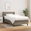 Image de vidaXL Sommier à lattes de lit avec matelas Taupe 90x200 cm Tissu