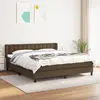 Image de vidaXL Sommier à lattes de lit avec matelas Marron foncé 180x200 cm