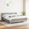 Image de vidaXL Sommier à lattes de lit avec matelas Gris clair 180x200cm Tissu