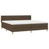 Image de vidaXL Sommier à lattes de lit avec matelas Marron foncé 180x200 cm
