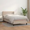 Image de vidaXL Sommier à lattes de lit avec matelas Cappuccino 90x200 cm