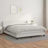 Image de vidaXL Sommier à lattes de lit avec matelas Blanc 160x200cm Similicuir