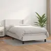 Image de vidaXL Sommier à lattes de lit avec matelas Blanc 100x200cm Similicuir