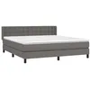 Image de vidaXL Sommier à lattes de lit avec matelas Gris 180x200 cm Similicuir