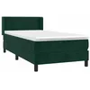 Image de vidaXL Sommier à lattes de lit avec matelas Vert foncé 90x200 cm
