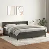 Image de vidaXL Sommier à lattes de lit et matelas Gris foncé 160x200cm Velours