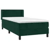 Image de vidaXL Sommier à lattes de lit avec matelas Vert foncé 90x200 cm