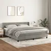 Image de vidaXL Sommier à lattes de lit et matelas Gris clair 160x200cm Velours