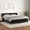 Image de vidaXL Sommier à lattes de lit et matelas Noir 160x200 cm Velours
