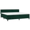 Image de vidaXL Sommier à lattes de lit et matelas Vert foncé 200x200cm Velours