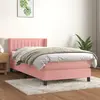 Image de vidaXL Sommier à lattes de lit et matelas Rose 80x200 cm Velours