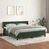 Image de vidaXL Sommier à lattes de lit et matelas Vert foncé 180x200cm Velours
