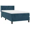 Image de vidaXL Sommier à lattes de lit avec matelas Bleu foncé 90x200 cm