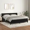 Image de vidaXL Sommier à lattes de lit avec matelas Noir 180x200 cm Velours