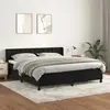 Image de vidaXL Sommier à lattes de lit et matelas Noir 160x200 cm Velours