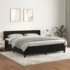 Image de vidaXL Sommier à lattes de lit avec matelas Noir 180x200 cm Velours