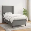 Image de vidaXL Sommier à lattes de lit et matelas Gris foncé 90x190 cm Tissu