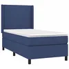 Image de vidaXL Sommier à lattes de lit avec matelas Bleu 90x190 cm Tissu