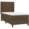 Image de vidaXL Sommier à lattes de lit avec matelas Marron foncé 100x200 cm