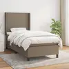 Image de vidaXL Sommier à lattes de lit avec matelas Taupe 100x200 cm Tissu