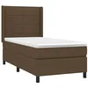 Image de vidaXL Sommier à lattes de lit avec matelas Marron foncé 90x190 cm
