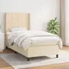 Image de vidaXL Sommier à lattes de lit et matelas Crème 90x190 cm Tissu