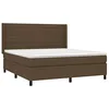 Image de vidaXL Sommier à lattes de lit avec matelas Marron foncé 180x200 cm