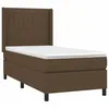 Image de vidaXL Sommier à lattes de lit avec matelas Marron foncé 100x200 cm