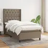 Image de vidaXL Sommier à lattes de lit avec matelas Taupe 80x200 cm Tissu