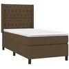 Image de vidaXL Sommier à lattes de lit avec matelas Marron foncé 100x200 cm