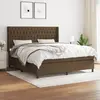 Image de vidaXL Sommier à lattes de lit avec matelas Marron foncé 180x200 cm