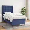 Image de vidaXL Sommier à lattes de lit avec matelas Bleu 80x200 cm Tissu