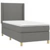 Image de vidaXL Sommier à lattes de lit et matelas Gris foncé 90x190 cm Tissu