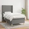 Image de vidaXL Sommier à lattes de lit et matelas Gris foncé 90x190 cm Tissu