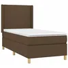 Image de vidaXL Sommier à lattes de lit avec matelas Marron foncé 90x190 cm